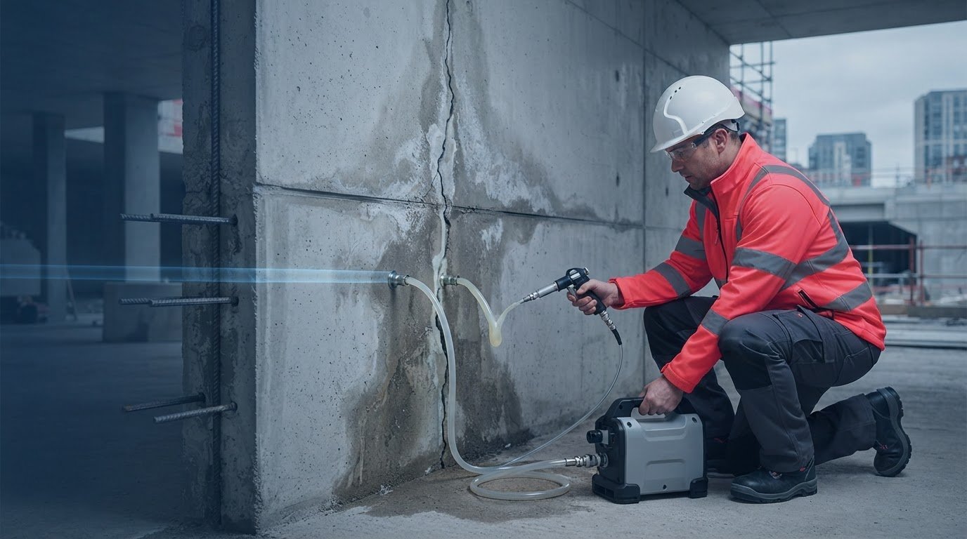 Concrete Leak Injection: How to Diagnose, Specify and Seal Water Ingress